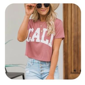 NWOT Pink Lily Crop Top